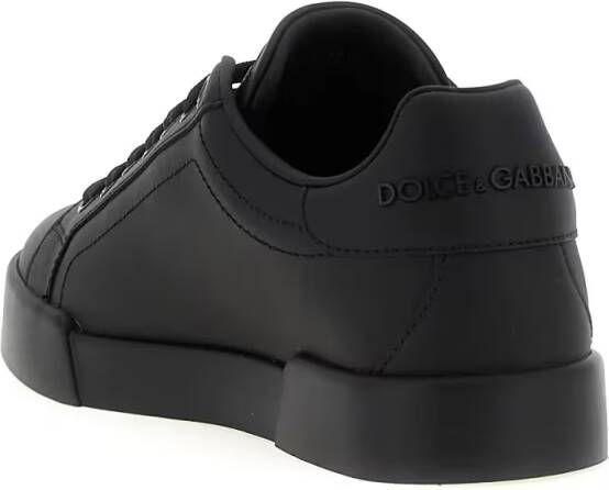 Dolce&Gabbana Low-Top Sneakers 'Portofino' Sneakers in zwart