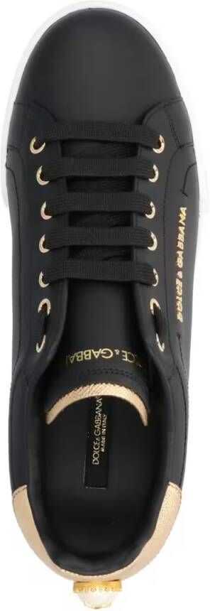 Dolce&Gabbana Low-Top Sneakers 'Portofino' Sneakers in zwart