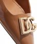 Dolce & Gabbana Caramelbruine Leren Logo Plaque Pumps Brown Dames - Thumbnail 2