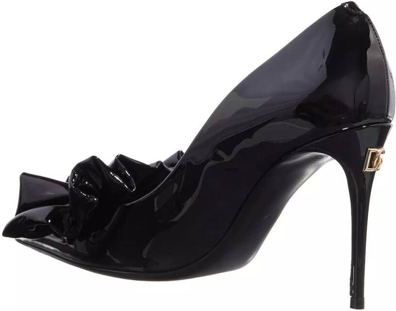 Dolce&Gabbana Pumps & high heels Patent leather pumps with ruches in zwart