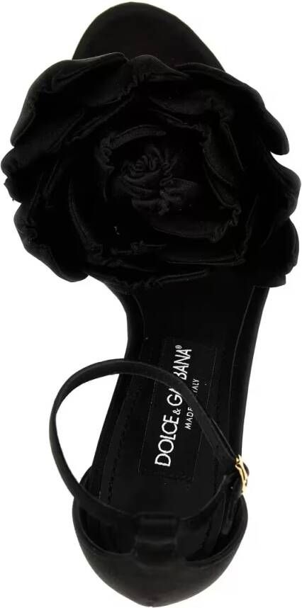 Dolce&Gabbana Sandalen Flower Sandals in zwart