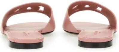 Dolce&Gabbana Sandalen Leather Slide Sandal in roze
