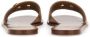 Dolce&Gabbana Sandalen Leather Slide Sandals in bruin - Thumbnail 1