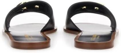 Dolce&Gabbana Sandalen Leather Slide Sandals in zwart