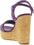 Dolce&Gabbana Sandalen 'Maiolica' Wedges in paars - Thumbnail 1