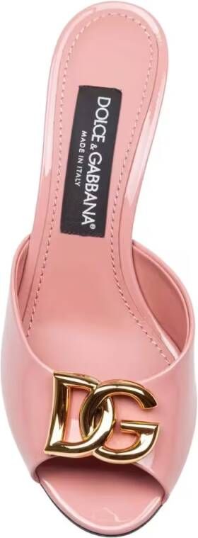 Dolce&Gabbana Sandalen Pink Leather Keira Sandal in roze