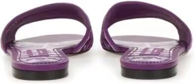 Dolce&Gabbana Sandalen Purple Slide Sandal With Intricate Embroidery in paars