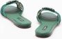 Dolce&Gabbana Sandalen `Rainbow` Slides With Brooch Detailing in groen - Thumbnail 1