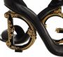 Dolce & Gabbana Zwarte Leren Barok Hak Sandalen Black Dames - Thumbnail 2