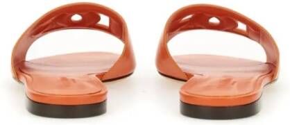 Dolce&Gabbana Sandalen Slide Sandal With Logo in oranje