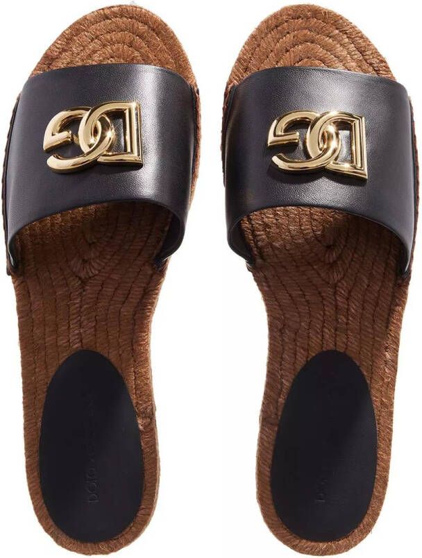 Dolce&Gabbana Slippers Devotion Espadrillas Nappa in zwart