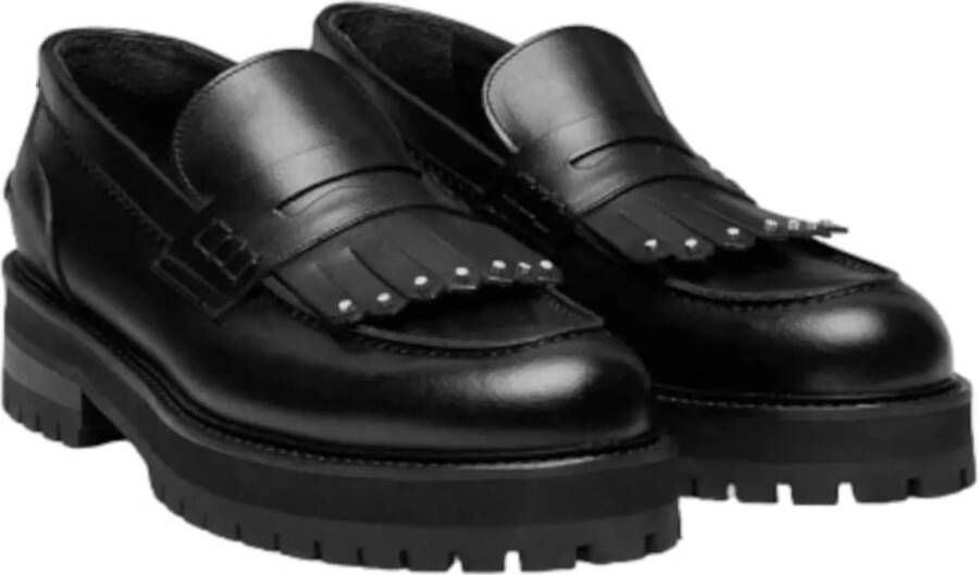 Dondup Loafers Flat Shoes Black in zwart