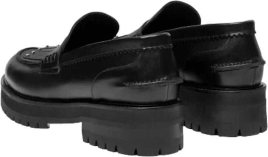 Dondup Loafers Flat Shoes Black in zwart