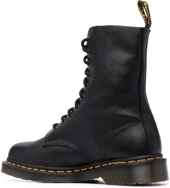 Dr. Martens 1490 BLACK VIRGINIA Volwassenen VeterlaarzenHalf-hoge schoenen Zwart - Foto 8