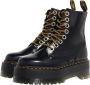 Dr. Martens Zwarte leren gevechtslaars met ritszak en 6 cm platform Black Dames - Thumbnail 4