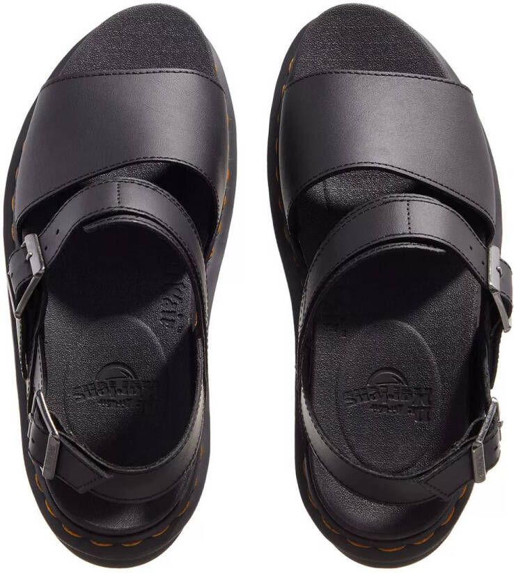 Dr. Martens Zwarte leren sandalen met Quad-zool Black Dames - Foto 3