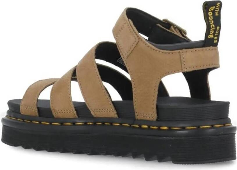 Dr martens Dr. Martens Blaire savannah tan Beige Nubuck Platte sandalen Dames - Foto 9