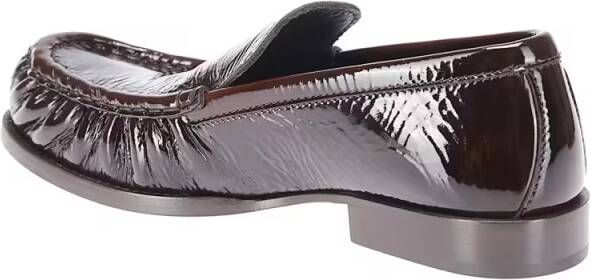 Dries Van Noten Moccasin Shoe With Shiny Leather in grijs