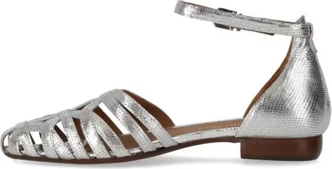 Duccio Del Duca Sandalen Silver Flat Sandal in zilver