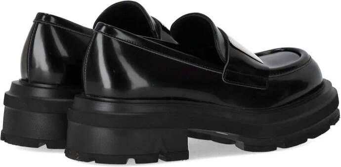 Elena Iachi Black Leather Loafer in zwart
