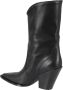 Elena Iachi Boots Pointed Toe Black Leather Cowboy Boots in zwart - Thumbnail 2