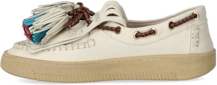 Elena Iachi Smash White Loafer in wit