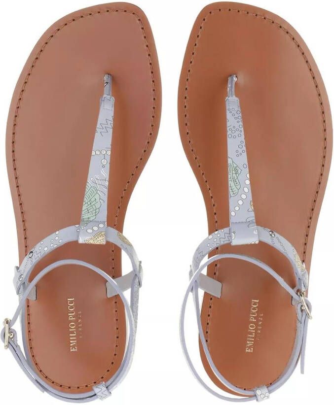 EMILIO PUCCI Sandalen Thongs Conchiglie Baby in grijs