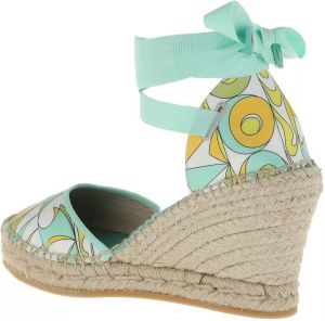 EMILIO PUCCI Sandalen Wedges Techno Twill in groen