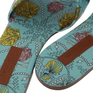 EMILIO PUCCI Slippers Mules Conchiglie Baby in cyan