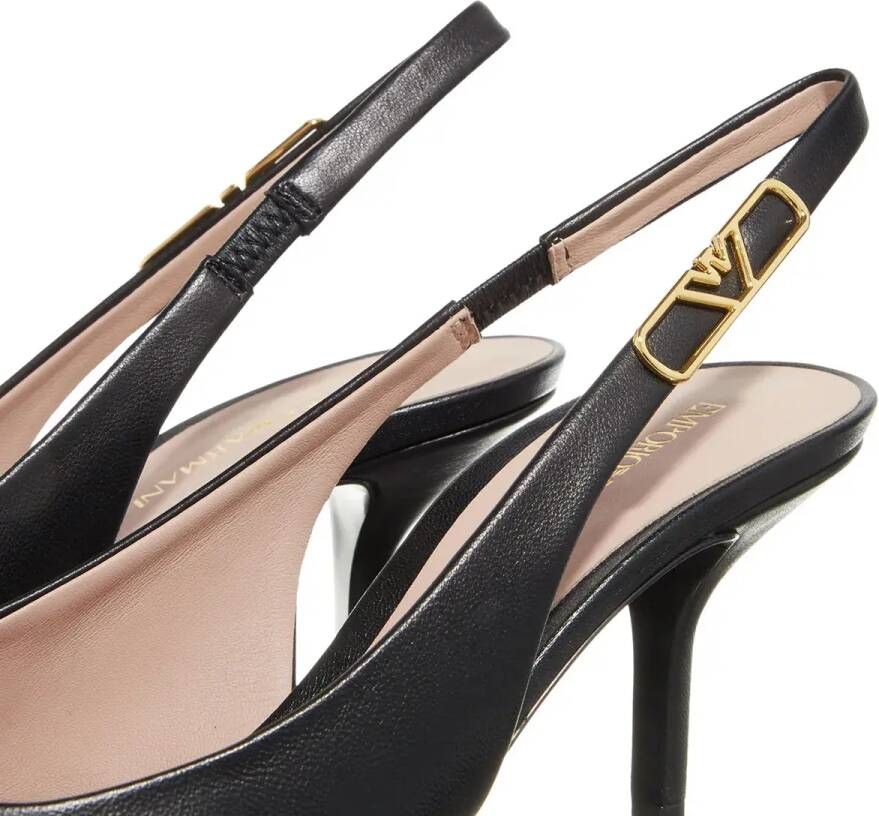 Emporio Armani Hoge hakken Decollete Nappa in zwart