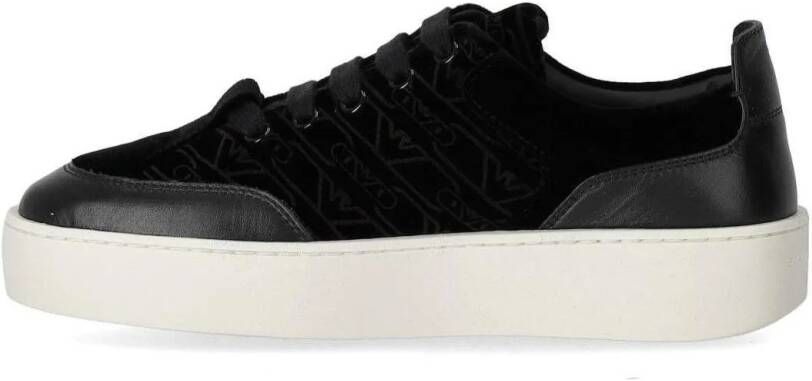 Emporio Armani Low-Top Sneakers Black Monogram Sneaker in zwart
