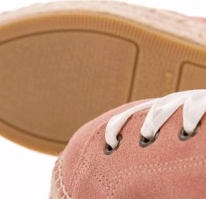 Espadrij l originale Sneakers BASKET VELOUR in poeder roze