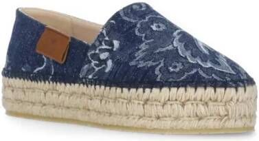 ETRO Denim Jacquard Espadrillas in blauw
