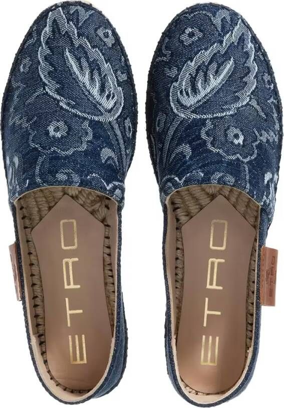 ETRO Loafers Espadrillas Denim Jacuard in blauw - Foto 2