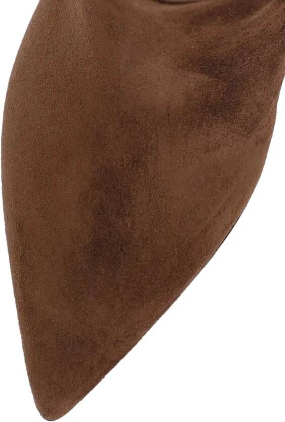 3Juin Boots Pointed Toe Suede Knee-High Boots in bruin