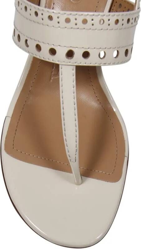 A. Bocca Sandalen Perforated Leather Sandals in beige