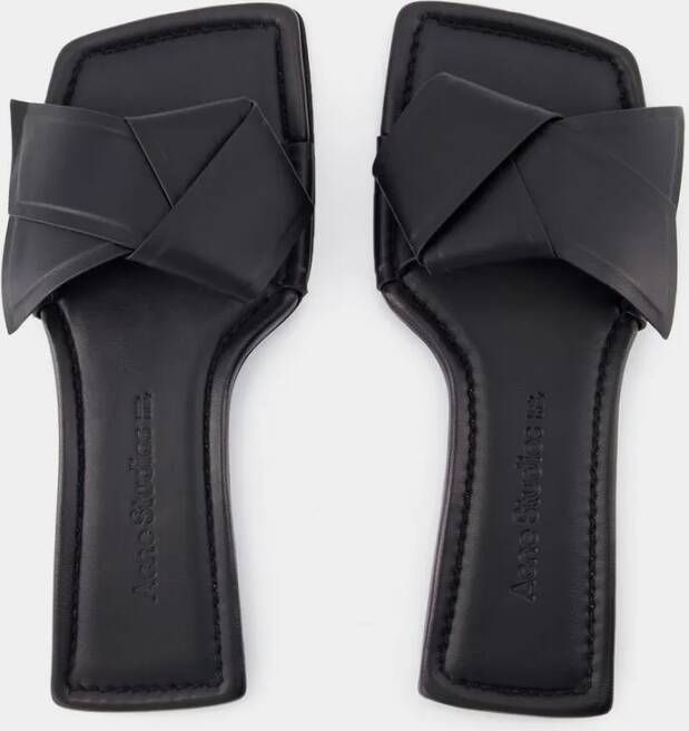 Acne Studios Sandalen Musubi Sandals Leather Black in zwart
