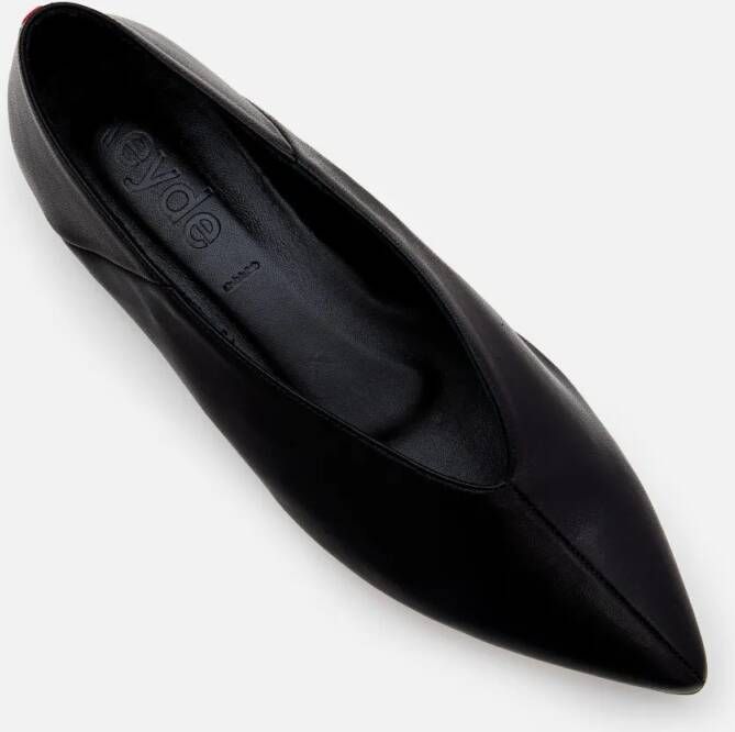 Aeydē Black Moa Leather Ballerina Flats Aeyde in zwart