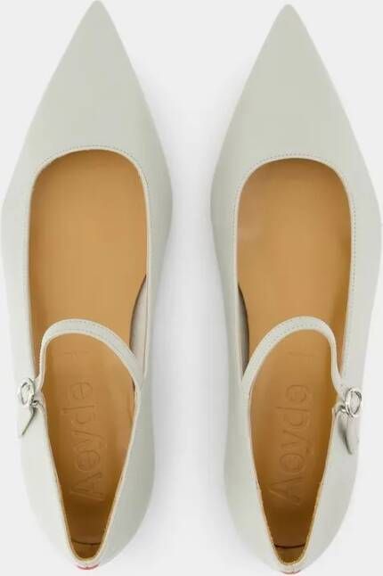 Aeydē Cleo Ballerinas Leather Green in groen