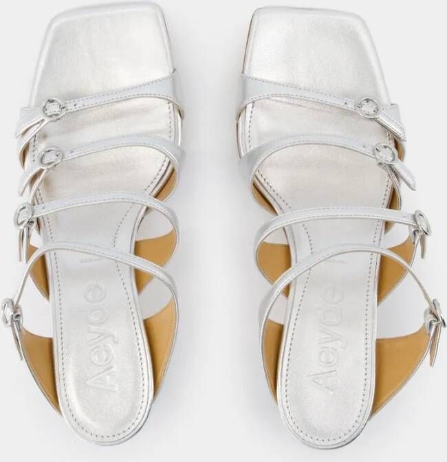 Aeydē Hoge hakken Eanna Pumps Leather Silver in zilver