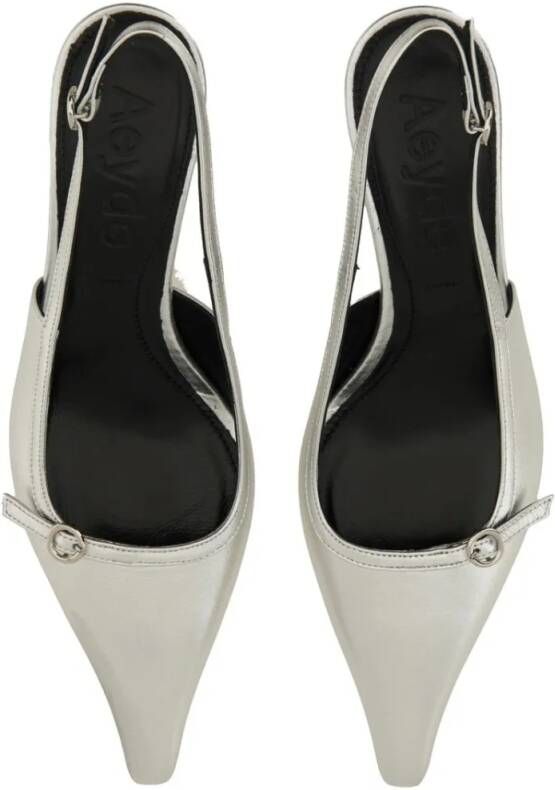 Aeydē Hoge hakken "Saba" Slingback in zilver