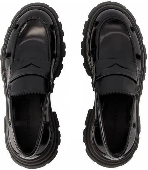 alexander mcqueen Boots Wander Ankle Boots Black White Leather in zwart