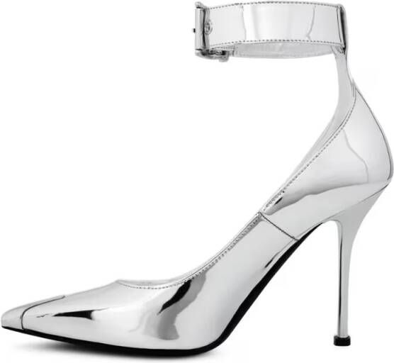 alexander mcqueen Hoge hakken Mirror Metallic Pumps in wit
