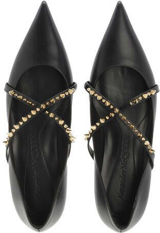alexander mcqueen Loafers & ballerina schoenen Pointed Ballerinas Leather in zwart
