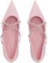 Alexander mcqueen Loafers & ballerina schoenen Pointed Ballerinas Leather in poeder roze - Thumbnail 2
