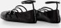Alexander mcqueen Cage Ballerinas Leather Black in zwart - Thumbnail 12