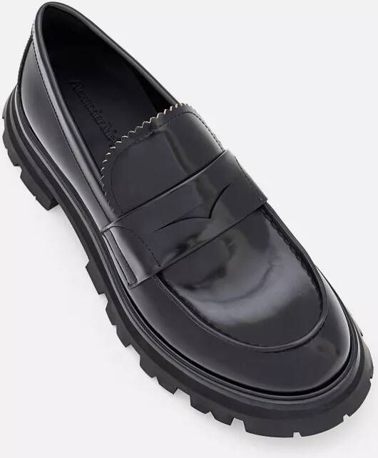 alexander mcqueen Loafers Wander leather loafers in zwart