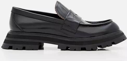 alexander mcqueen Loafers Wander leather loafers in zwart