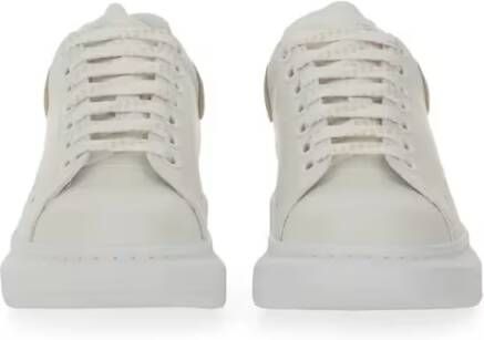 alexander mcqueen Low-Top Sneakers Oversized Calfskin Sneakers With Suede Heel Tab in wit
