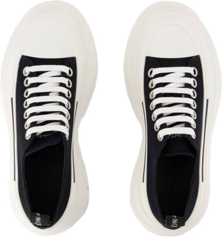 alexander mcqueen Low-Top Sneakers Tread Slick Sneakers Canvas Black White in wit